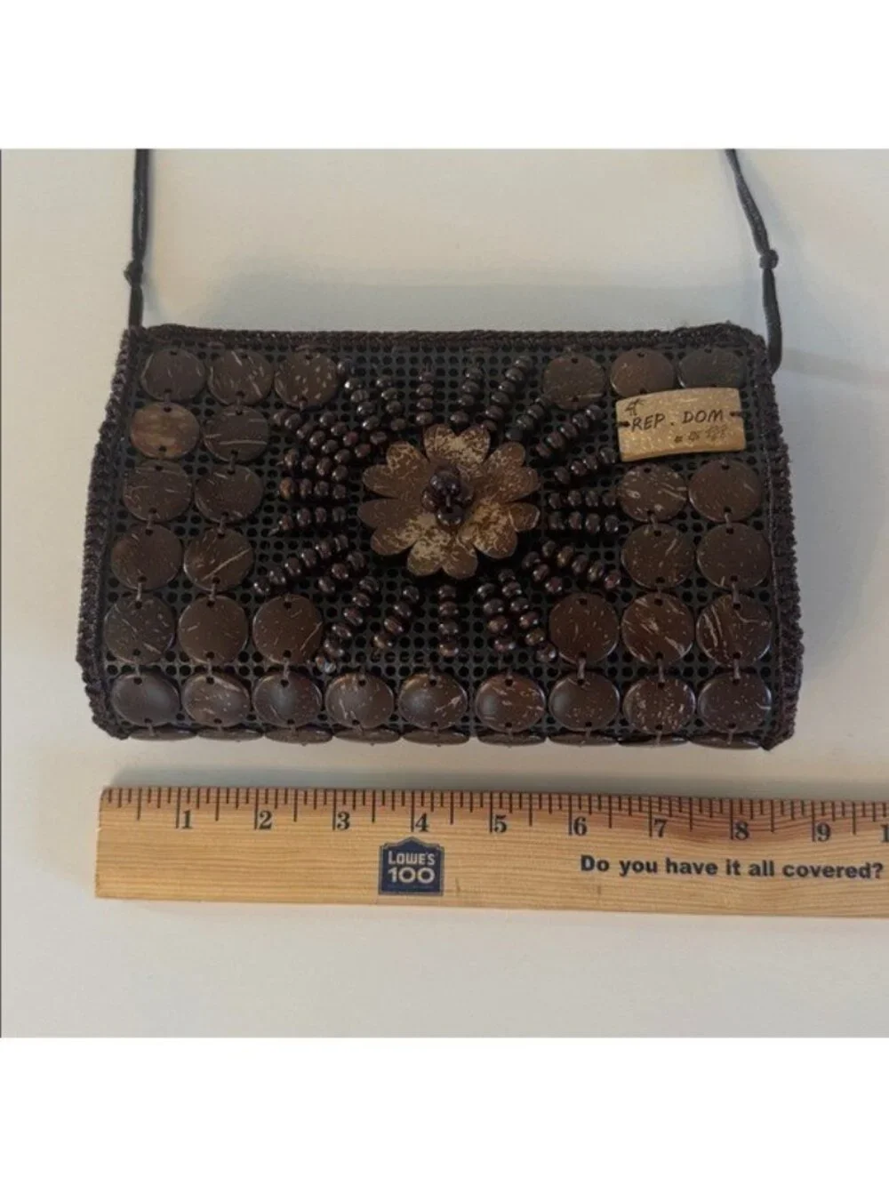 Vintage Boho Crossbody Beaded Purse Flower Bohemian